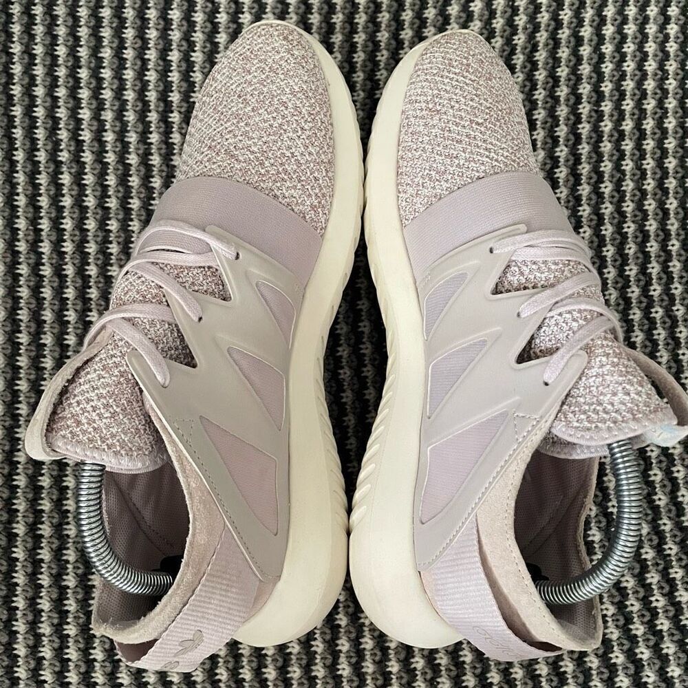 Adidas Tubular knit lavender purple sneaker women’s shoe size 9.5 fits like 10 - Picture 7 of 10